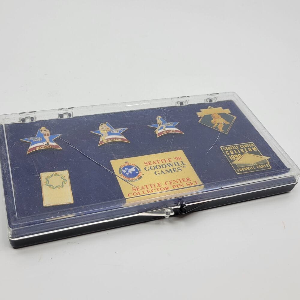 Vintage Seattle 1990 Goodwill Games Collector Pin Set - 7 pieces